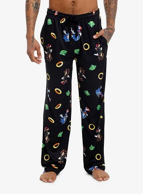 Sonic The Hedgehog & Shadow Ring Pajama Pants