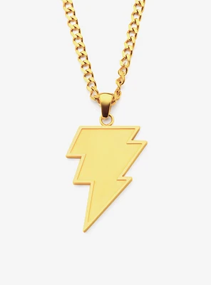 DC Comics Black Adam Gold Plated Lightning Necklace