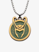 Marvel LOKI Helmet Medallion Symbol Necklace