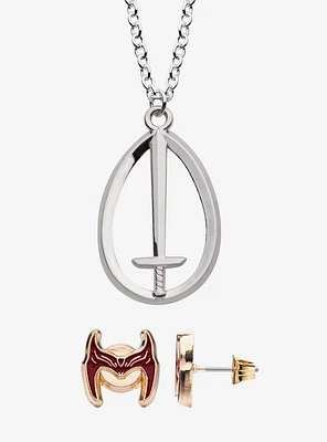 Marvel WandaVision Necklace & Earring Set