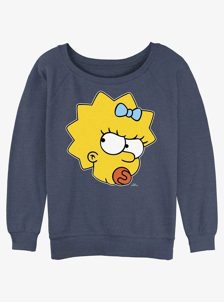 The Simpsons Sassy Maggie Girls Slouchy Sweatshirt