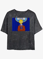 The Simpsons Future President Lisa Girls Mineral Wash Crop T-Shirt