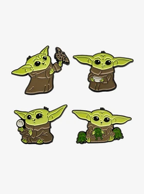 Star Wars The Mandalorian Baby Yodas The Child 4 Enamel Lapel Pin Set