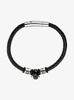 Star Wars Darth Vader Helmet and Galactic Empire Symbol Beads Leather Bracelet