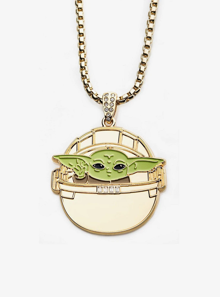 Star Wars: The Mandalorian Grogu Gold Plated Pendant Necklace