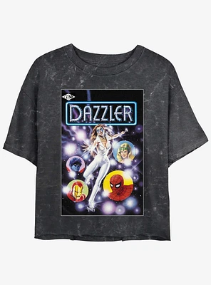 Marvel Dazzler Light Power Womens MIneral Wash Crop T-Shirt