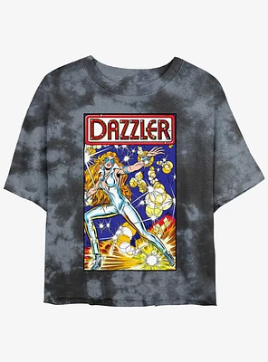 Marvel Dazzler Cover Comic 20 Womens Tie-Dye Crop T-Shirt