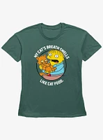 The Simpsons My Cat's Breath Smells Like Cat Food Girls Straight Fit T-Shirt