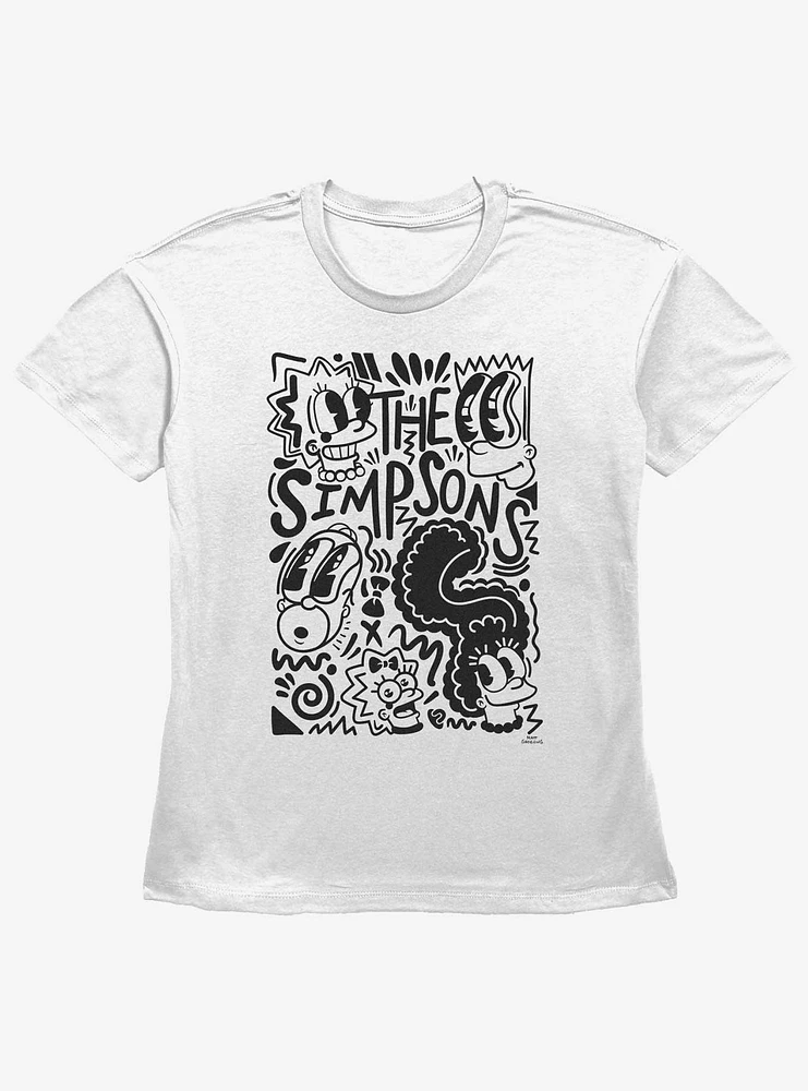 The Simpsons Pop Art Fam Girls Straight Fit T-Shirt