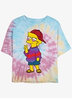 The Simpsons Cool Lisa Girls Tye-Dye Crop T-Shirt