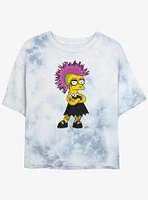 The Simpsons Lisa Punk Girls Tye-Dye Crop T-Shirt