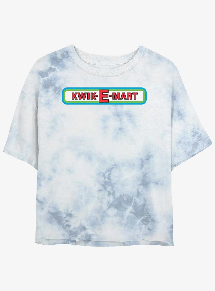 The Simpsons Kwik-E-Mart Logo Girls Tye-Dye Crop T-Shirt