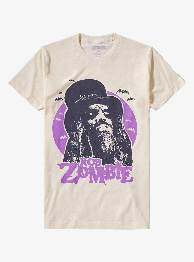 Rob Zombie Flying Bats Portrait Boyfriend Fit Girls T-Shirt