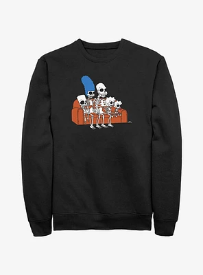 The Simpsons Skeleton Family Couch Crew Sweatshirt