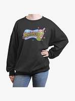 The Simpsons Squishee Logo Girls Oversized Sweatshirt