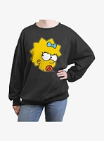 The Simpsons Sassy Maggie Girls Oversized Sweatshirt