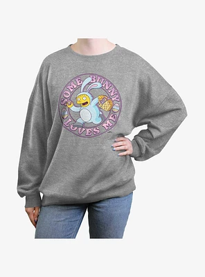 The Simpsons Some Bunny Loves Me Girls Oversized Sweatshirt