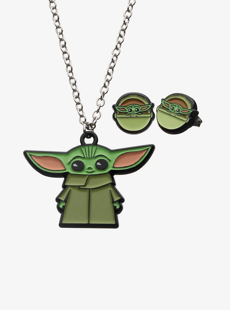 Star Wars: The Mandalorian Grogu Pendant Necklace Set