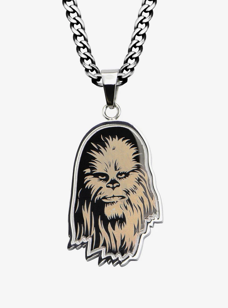 Star Wars Etched Chewbacca Pendant Necklace