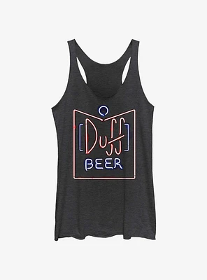 The Simpsons Duff Beer Neon Sign Logo Girls Tank