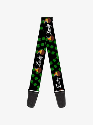 St. Patrick's Day Lucky Pot of Gold Shamrocks Guitar Strap