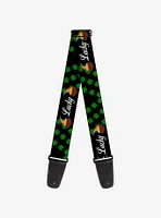 St. Patrick's Day Lucky Pot of Gold Shamrocks Guitar Strap