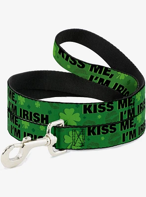 Kiss Me I'm Irish Clovers Kisses Dog Leash