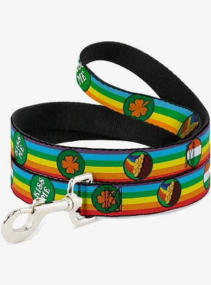 St. Patrick's Day Rainbow Coins Dog Leash