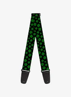 St. Patrick's Day Clovers Scattered Guitar Strap