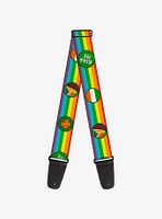 St. Patrick's Day Rainbow Coins Guitar Strap