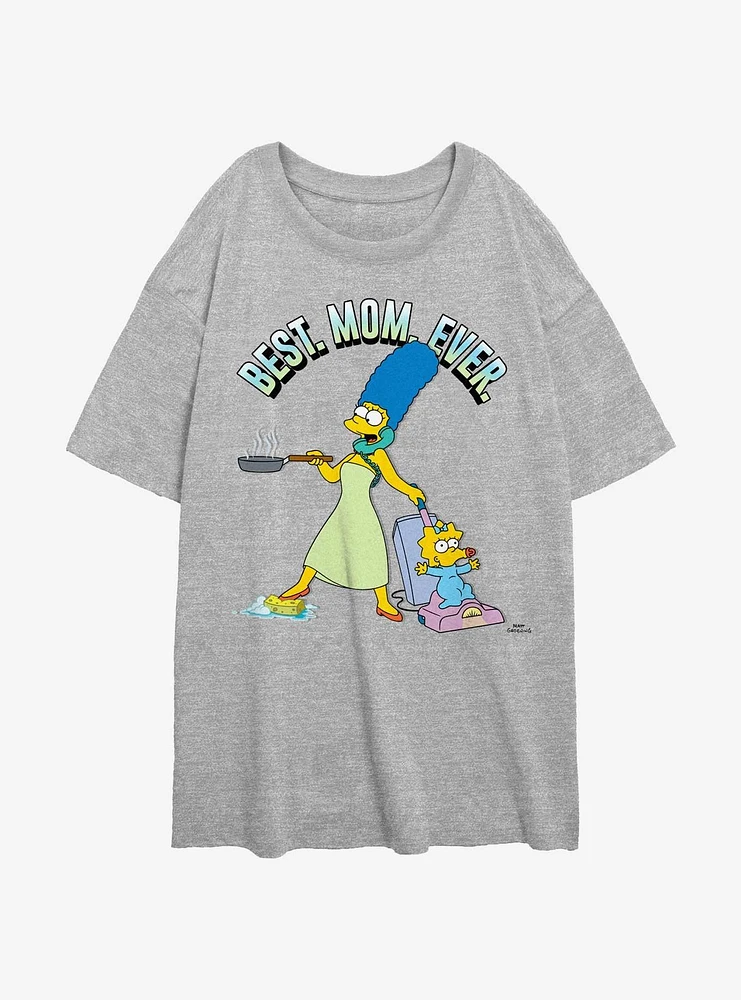 The Simpsons Best. Mom. Ever. Girls Oversized T-Shirt