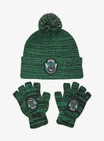 Harry Potter Slytherin Marled Glove & Beanie Set