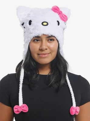 Hello Kitty Fuzzy Tassel Beanie