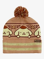 Pompompurin Stripe Pom Beanie