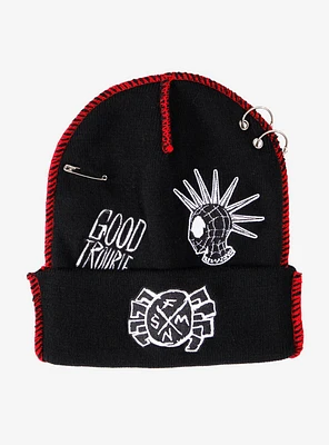 Marvel Spider-Man: Across The Spider-Verse Spider-Punk Pierced Beanie