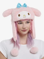 My Melody Fuzzy Pom Trapper Hat