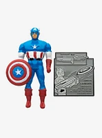 Marvel Captain America Retro Action Figure 80 Years Enamel Pin Set