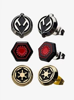 Star Wars Episode 9 Empire Symbol Symbol & First Order Stud Earrings