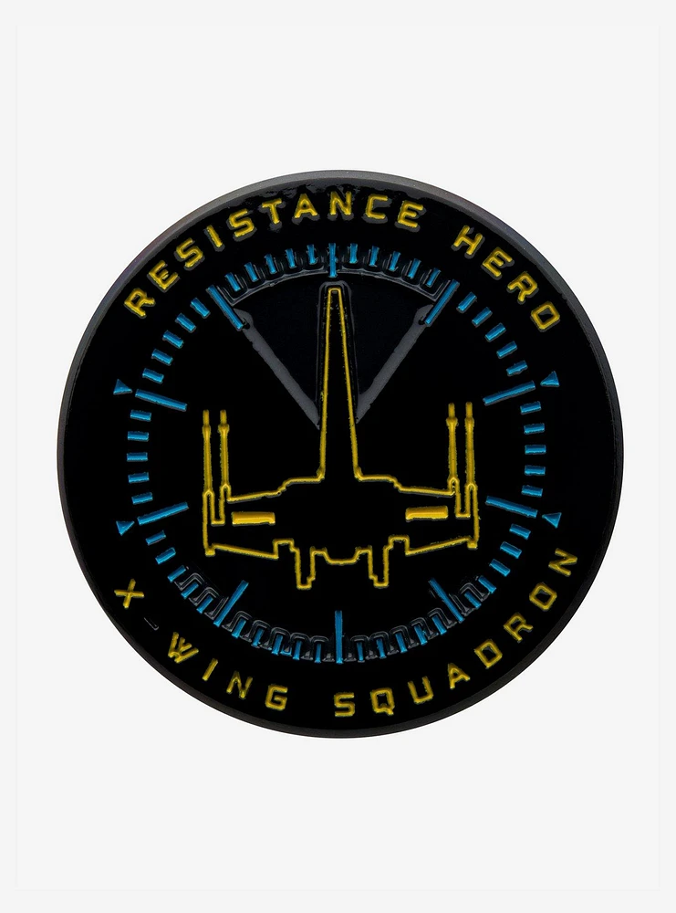 Star Wars Episode 9 Resistance Hero Glow In The Dark Base Metal Pin