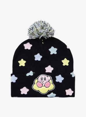 Kirby Star Fuzzy Pom Beanie