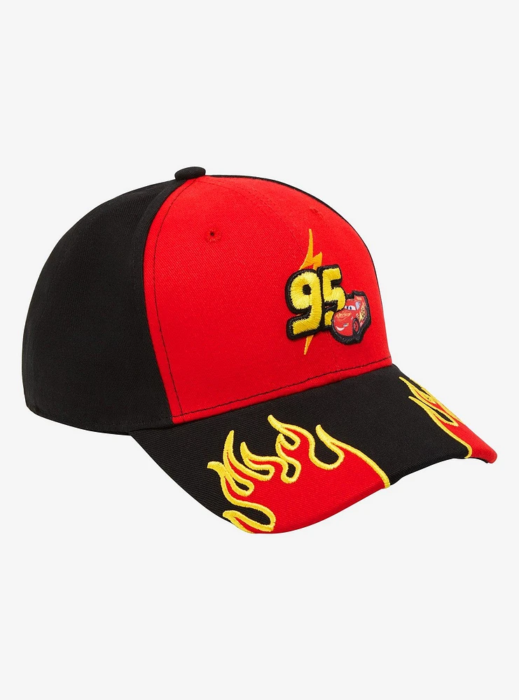 Disney Pixar Cars Lightning McQueen Flames Ball Cap - BoxLunch Exclusive