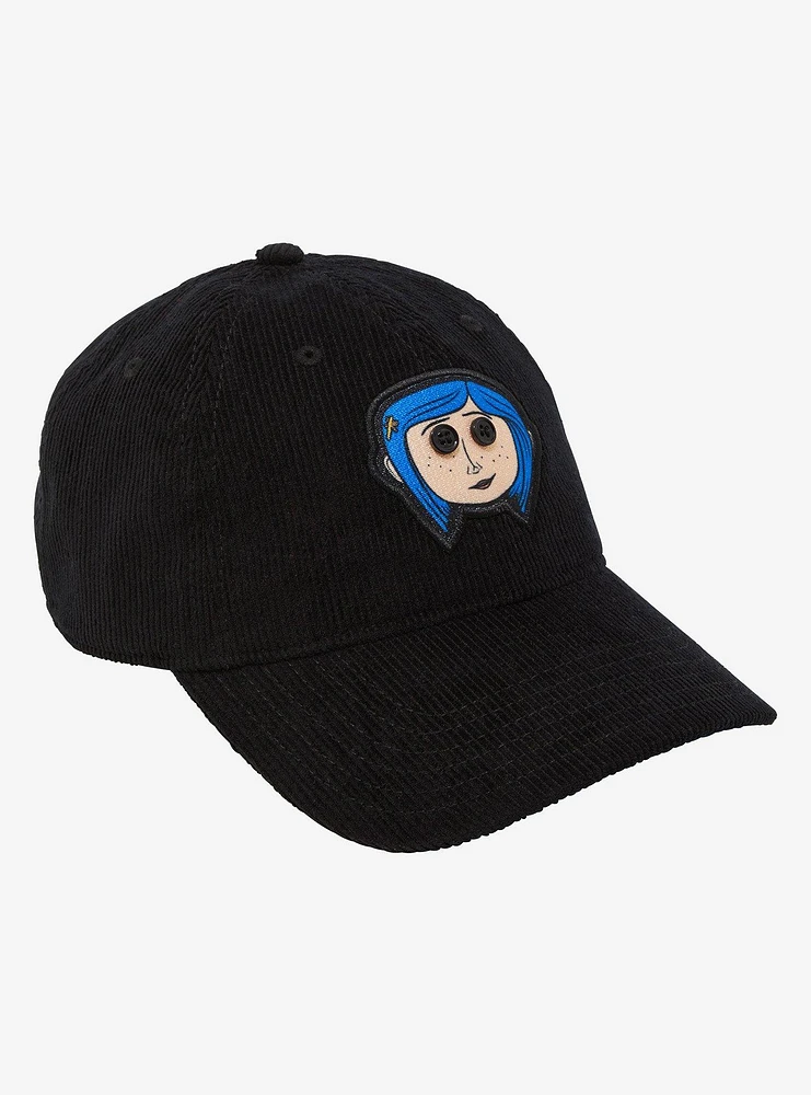 Coraline Doll Coraline Embroidered Corduroy Ball Cap - BoxLunch Exclusive