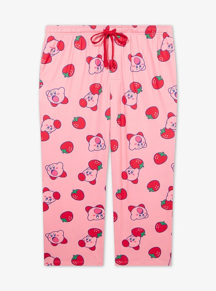 Nintendo Kirby Strawberry & Allover Print Women's Plus Sleep Pants - BoxLunch Exclusive