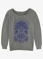 Miller Lite Hops and Wheat Womens Slouchy Sweatshirt