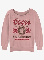 Coors Fine Banquet Beer Logo Womens Slouchy Sweatshirt