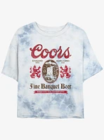 Coors Fine Banquet Beer Logo Tie Dye Crop Girls T-Shirt