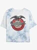 Miller Milwaukee Beer Retro Label Tie Dye Crop Girls T-Shirt