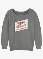 Miller High Life Label Logo Womens Slouchy Sweatshirt