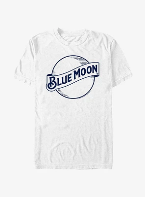 Blue Moon Outline Icon Logo T-Shirt