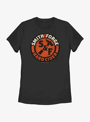 Smith And Forge Hard Cider Circular Logo Womens T-Shirt